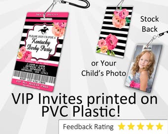Kentucky Derby Invitation PLASTIC Kentucky Derby, Kentucky Derby Invitation, Invite, Kentucky Derby party, Kentucky Derby