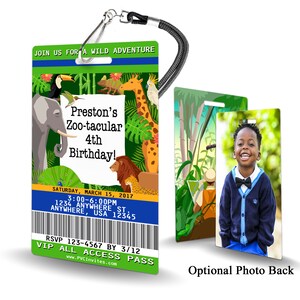 Zoo Birthday Invitation PLASTIC Zoo Birthday, Zoo Birthday Invitation, Birthday Invite, Zoo Birthday, Zoo