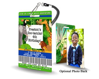 Zoo Birthday Invitation PLASTIC Zoo Birthday, Zoo Birthday Invitation, Birthday Invite, Zoo Birthday, Zoo