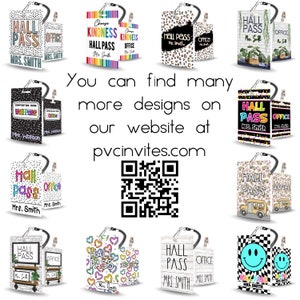 Stripes Theme Classroom Hall Passes for Teachers, Personalized, Set of ...