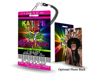80's Birthday Invitation PLASTIC 80's Birthday, 80's Birthday Invitation, Birthday Invite, 80's Birthday, 80's