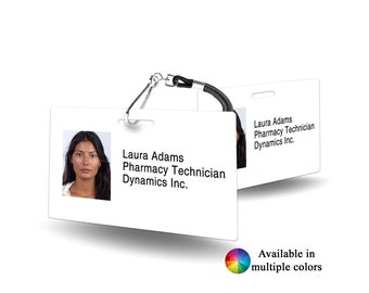 Office ID Badge - photo ID, customizable badge, employee identification, staff ID - custom id badge, design your own id card, plastic badge