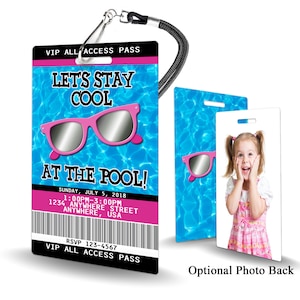 Pool Party Birthday Invitation PLASTIC Pool Party Birthday, Pool Party Birthday Invitation, Birthday Invite, Pool Party Birthday, Pool Party