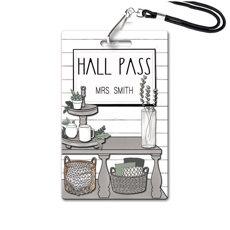 Shabby Chic Theme Classroom Hall Passes for Teachers - Etsy