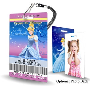 Cinderella Invitation PLASTIC Cinderella, Cinderella Invitation, Birthday Invitation, Birthday Invite, Cinderella Birthday Invitation