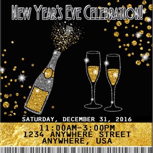 New Years Invitation PLASTIC New Years, New Years Invitation, Invite, New Years party, New Years bild 2