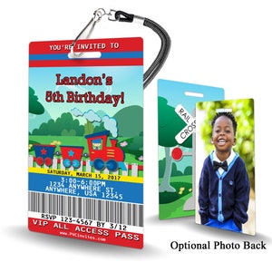 Train Birthday Invitation PLASTIC Train Birthday, Train Birthday Invitation, Birthday Invite, Train Birthday, Train