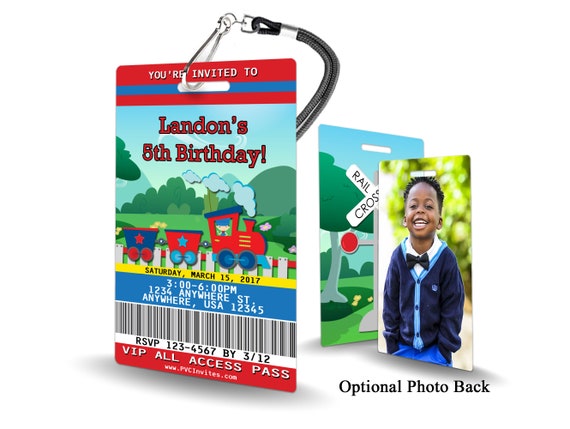 Train Birthday Invitation PLASTIC Train Birthday, Train Birthday Invitation, Birthday Invite, Train Birthday, Train