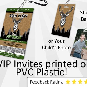Stag Invitation PLASTIC Stag, Stag Invitation, Invite, Stag party, Stag