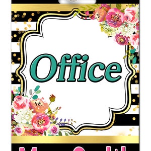 Flowers Theme Classroom Hall Passes for Teachers, Personalized, Set of ...