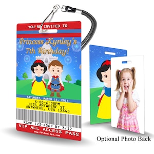 Snow White Birthday Invitation PLASTIC Snow White Birthday, Snow White Birthday Invitation, Birthday Invite, Snow White Birthday, Snow White
