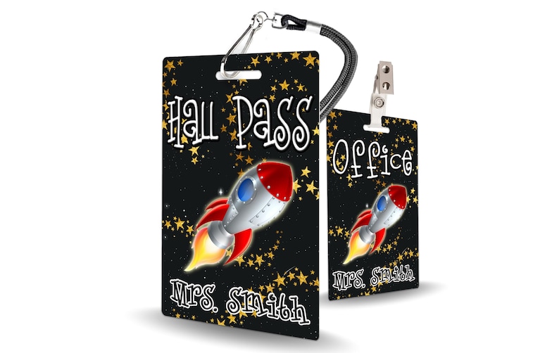 Outer Space Theme Classroom Hall Pass