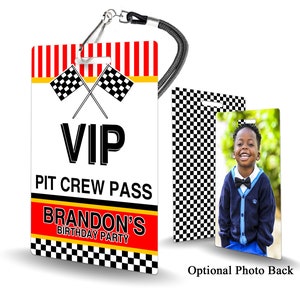 Pit Pass Birthday Invitation PLASTIC Pit Pass Party Favor, Pit Pass Birthday Invitation, Birthday Invite, Pit Pass Birthday, Pit Pass, VIP
