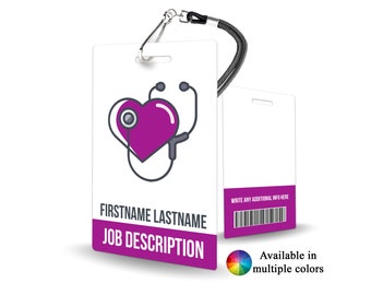 Nurse ID Card Badge for Hospital - nurse badge, hospital ID, medical badge, nurse identification custom ID badge, design your own id card