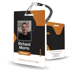 Corporate Staff ID Badge - company badge, customizable employee ID, business firm identification