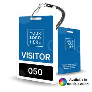 Corporate Visitor Badge - event entry pass, customizable visitor ID, temporary corporate badge