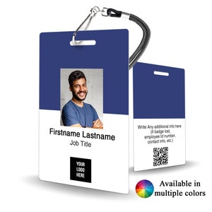 custom ID badge, design your own id card, plastic badge, office badge, customized office id card