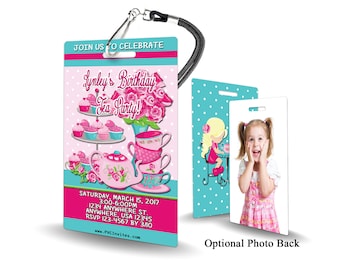 Tea Party Birthday Invitation PLASTIC Tea Party Birthday, Tea Party Birthday Invitation, Birthday Invite, Tea Party Birthday, Tea Party