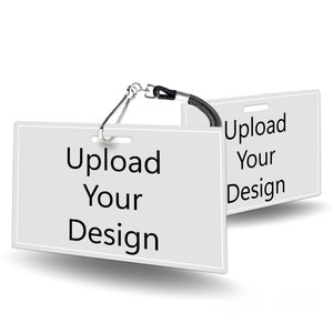 Upload your own design, custom ID badge, design your own id card, plastic badge, office badge, customized office id card