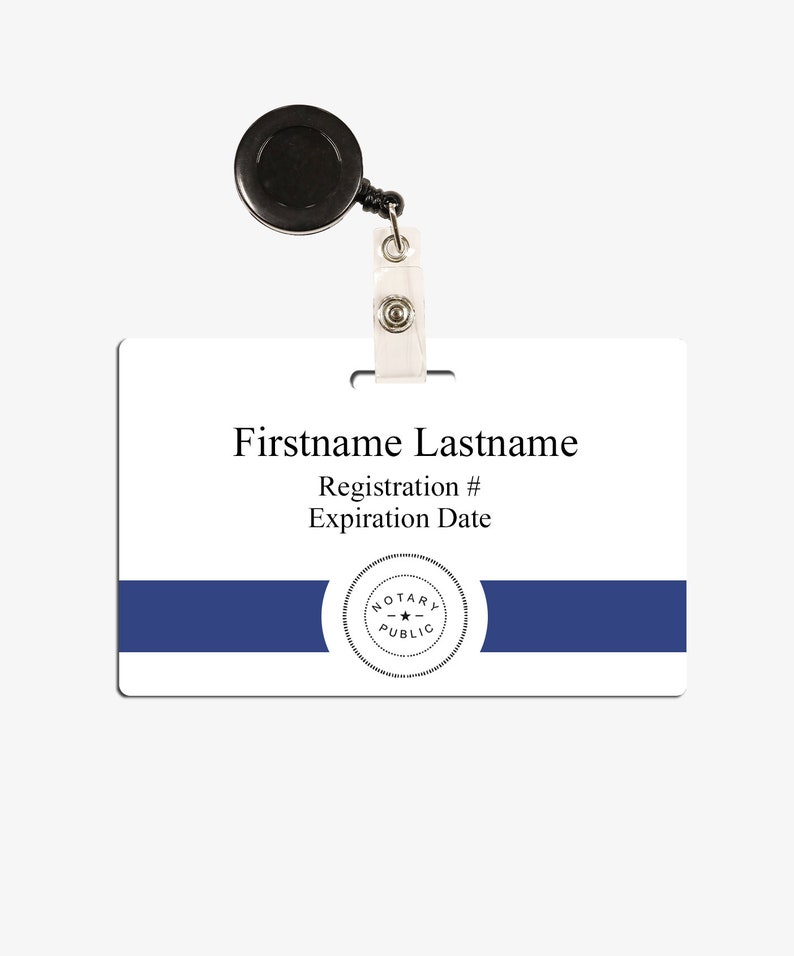 Notary Name Badge ID Card notary badge, name badge, ID card, identification badge, notary identification, notary name badge ID card notary image 8