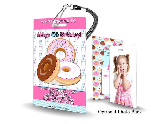 Donuts Birthday Invitation PLASTIC Donuts Birthday, Donuts Birthday Invitation, Birthday Invite, Donuts Birthday, Donuts