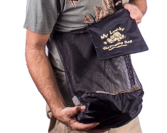 Mushroom Hunting Bag, Tough Tear Resistant Scuba Mesh, Solid Bottom To Protect Morels. Proudly Made in USA