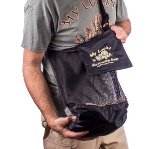 Mushroom Hunting Bag, Tough Tear Resistant Scuba Mesh, Solid Bottom To Protect Morels. Proudly Made in USA image 1