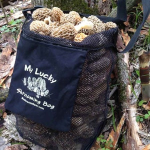 Mushroom Hunting Bag, Tough Tear Resistant Scuba Mesh, Solid Bottom To Protect Morels. Proudly Made in USA image 7