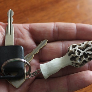 Morel Mushroom Key Ring