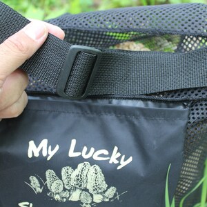 Mushroom Hunting Bag, Tough Tear Resistant Scuba Mesh, Solid Bottom To Protect Morels. Proudly Made in USA image 4