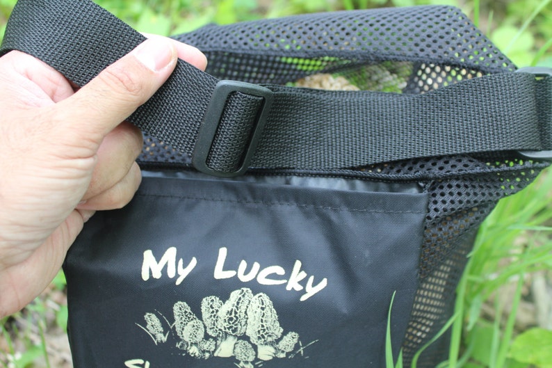 Mushroom Hunting Bag, Tough Tear Resistant Scuba Mesh, Solid Bottom To Protect Morels. Proudly Made in USA image 4