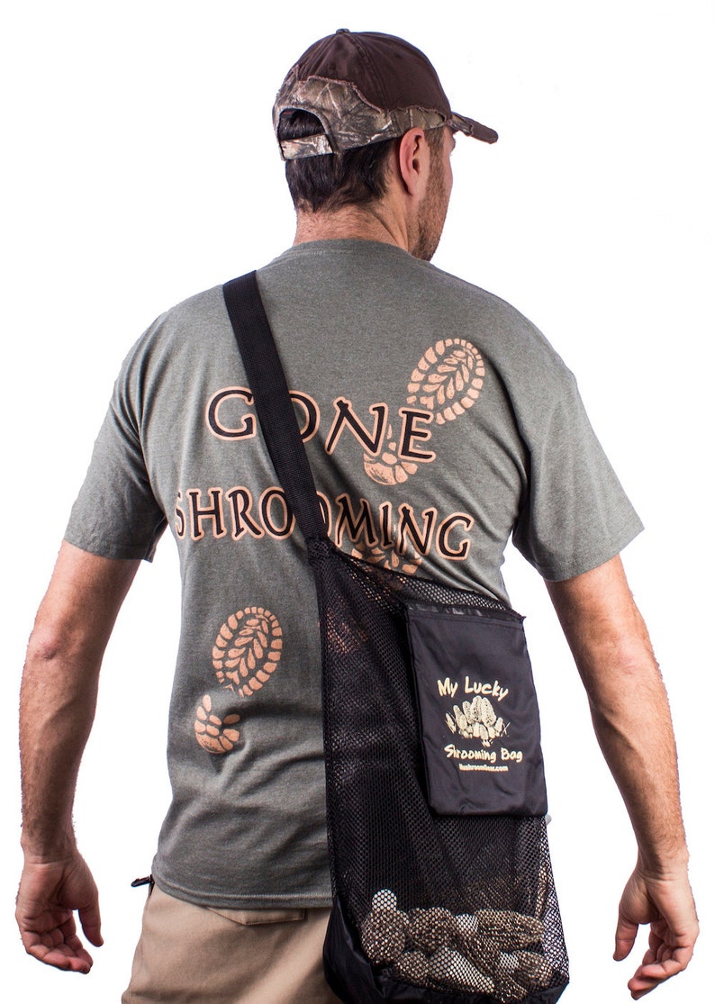 Mushroom Hunting Bag, Tough Tear Resistant Scuba Mesh, Solid Bottom To Protect Morels. Proudly Made in USA image 3