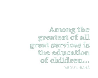 Printable | Abdu'l-Bahá | Education of Children | Inspirational Quote Card | Digital File | INSTANT DOWNLOAD