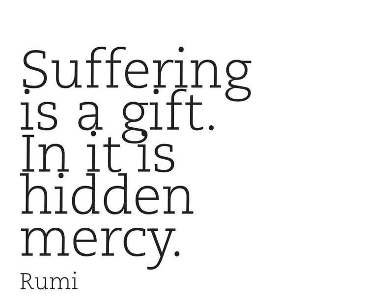 Printable Rumi Suffering is a Gift Inspirational Quote Card Digital File INSTANT DOWNLOAD image 4