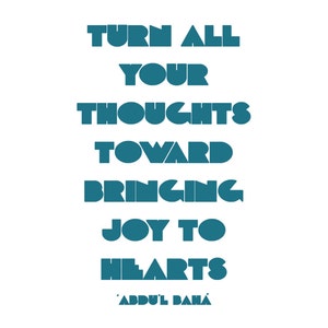 Printable | Abdu'l-bahá | Joy to Hearts | Inspirational Quote Card ...