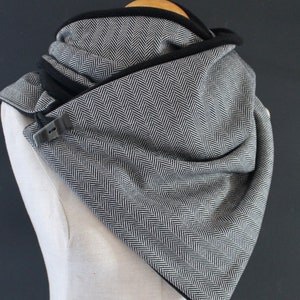 Wrap scarf triangle scarf Fishbone Scarf wrap scarf, triangular scarf, loop scarf
