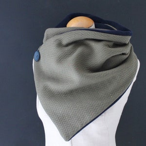 Wrap scarf, triangular scarf, loop scarf, cable knit