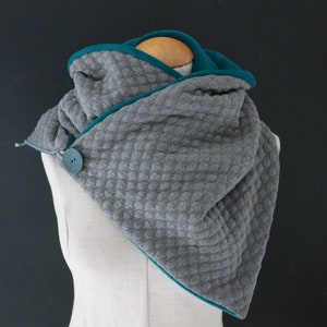 Wrap Scarf Triangular Scarf Anthracite Knitted Fabric Scarf triangular