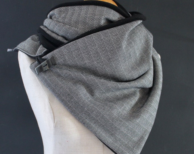 Wrap scarf triangle scarf Fishbone Scarf wrap scarf, triangular scarf, loop scarf
