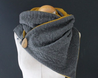 Wickelschal Dreieckstuch Schal Scarf Loopschal Tuch  wrap triangular loop Zopfmuster