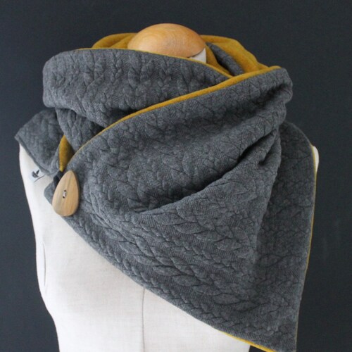 Wrap Scarf Triangular Scarf Loop Scarf Etsy