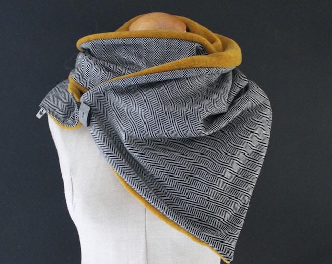 Wrap scarf triangular scarf fishbone scarf scarf button scarf loop scarf wrap triangular loop