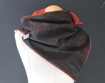 wrap scarf, triangular scarf, loop scarf