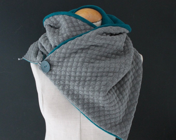 Wrap Scarf Triangular Scarf Anthracite Knitted Fabric Scarf triangular