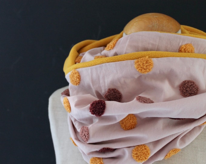 Scarf tube scarf loop scarf scarf yellow pink winter
