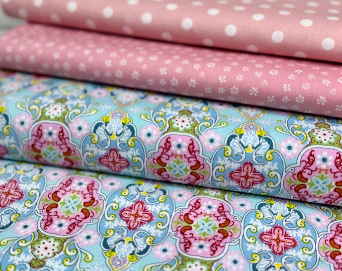 SALE 1 m Fabric Patchwork Cotton Cotton Pink Pink