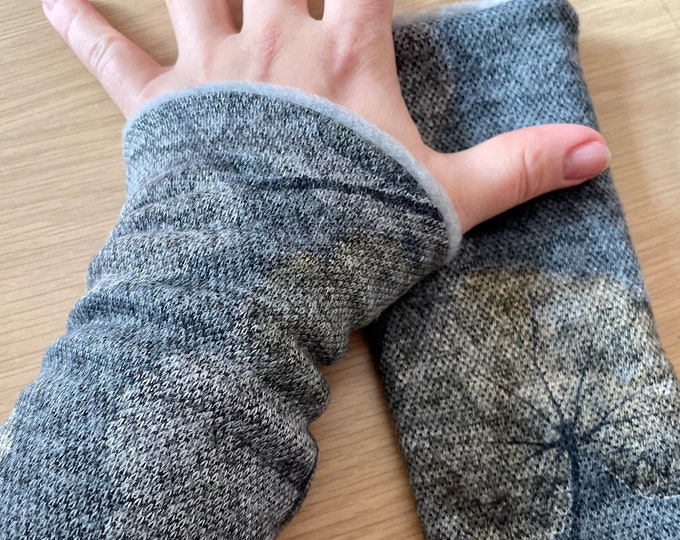 Armwarmers Cuffs Accessories Wristwarmers Muffs Cuffs Arm warmers Wrist Grey Knit Yellow Gold Winter Fleece