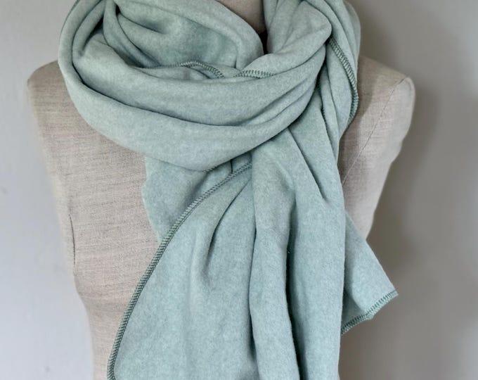 Oranic Cotton Scarf Triangle Cozy Winter Natural Sand taupe Handmade
