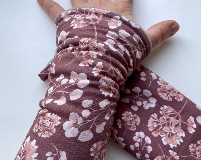 Armwarmers Cuffs Accessories Wristwarmers Muffs Cuffs Arm warmers Wrist mauve Pink Beige Brown
