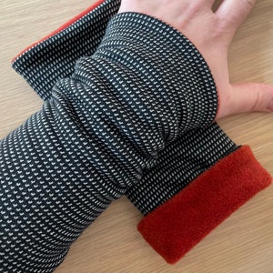Armwarmers Cuffs Accessories Wristwarmers Muffs Cuffs Arm warmers Black Checkered Orange Rust